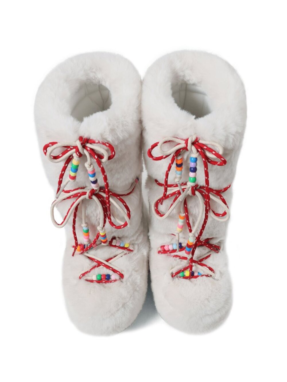 White Cute Women's Faux Fur Snow Boots - Picture 7 of 8